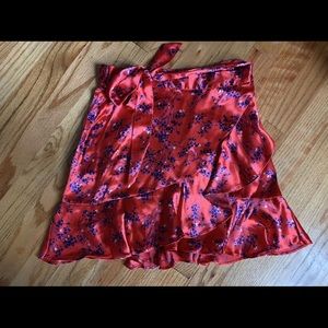 Topshop floral wrap skirt (size 4)